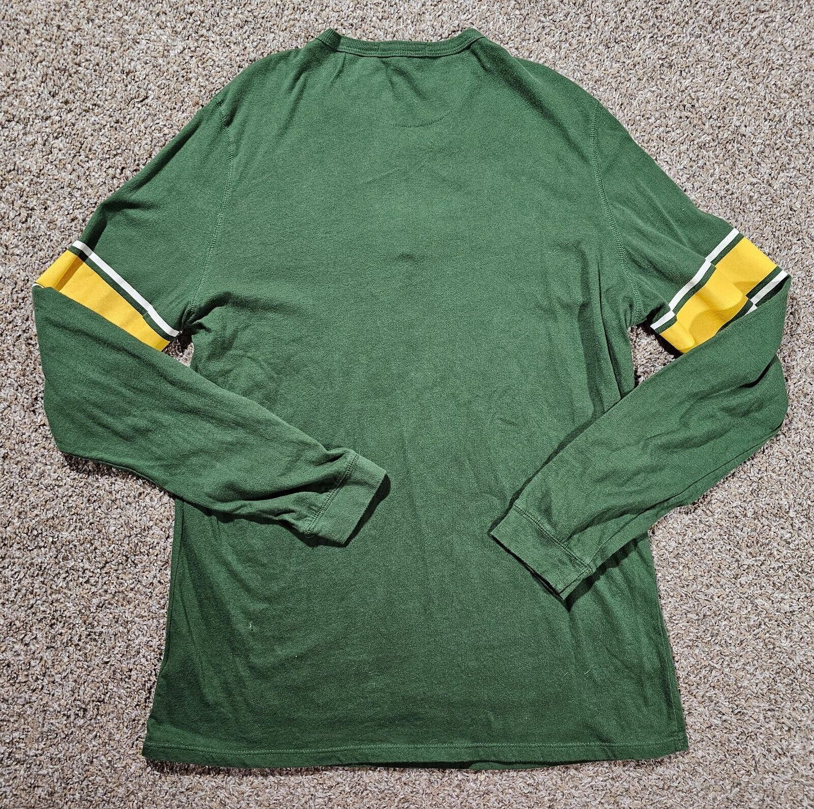 Designer Green Bay Packers 3 button LS henley XL shirt Junk food Size ONE SIZE - 8 Thumbnail