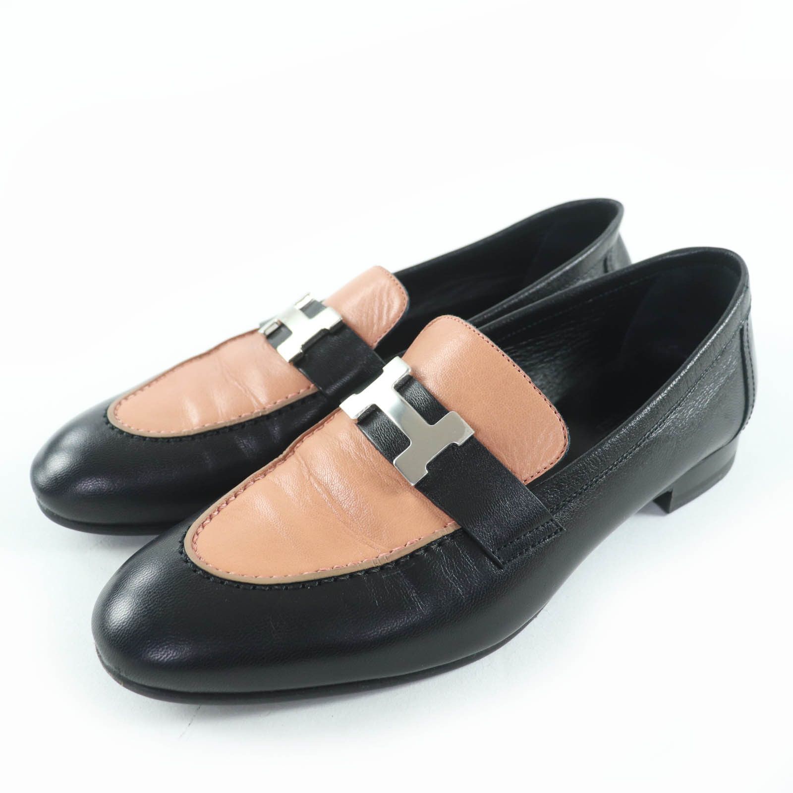 Hermes Hermes Hermès HMetal Leather Loafers Leather Shoes DUTY FREE for USA Size ONE SIZE - 1 Thumbnail