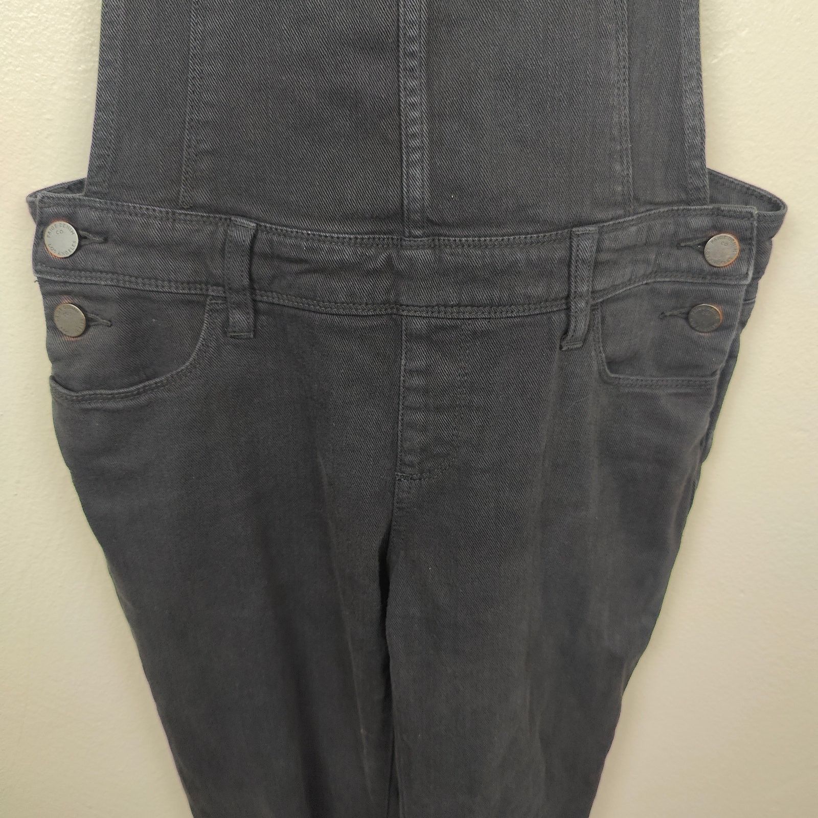 Paige Paige Sierra Overalls Womens 26 Vintage Black Straight Leg Size 26" / US 2 / IT 38 - 3 Thumbnail