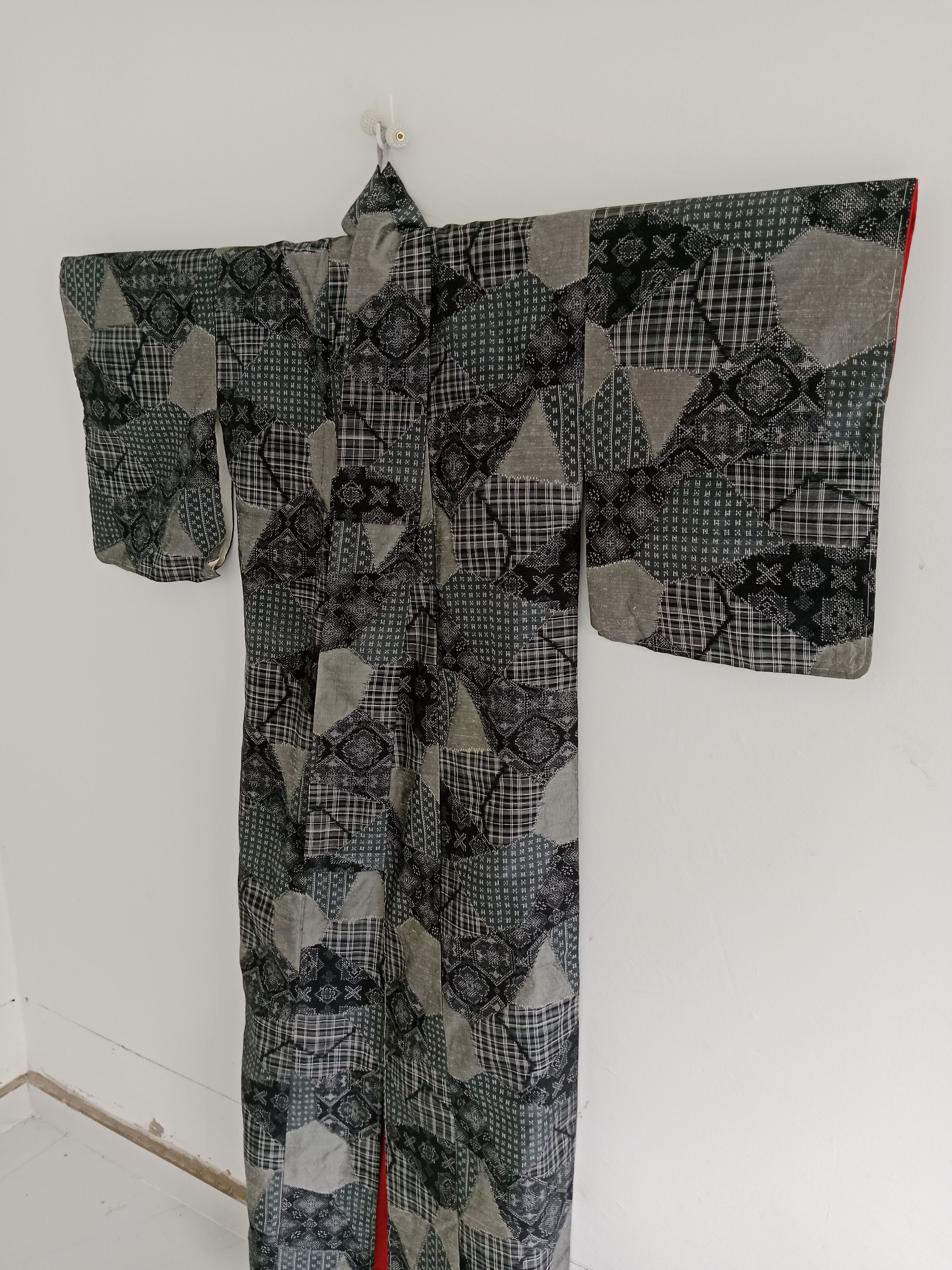 Japanese Brand Vintage Yukata Kimono Patchwork Motif Nice Style Size US L / EU 52-54 / 3 - 5 Thumbnail