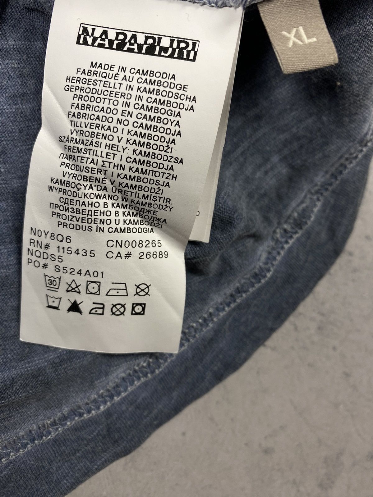 Napapijri Napapijri Big Logo Gorpcore Outdoor Washed Blue T Shirt Size US XL / EU 56 / 4 - 12 Thumbnail