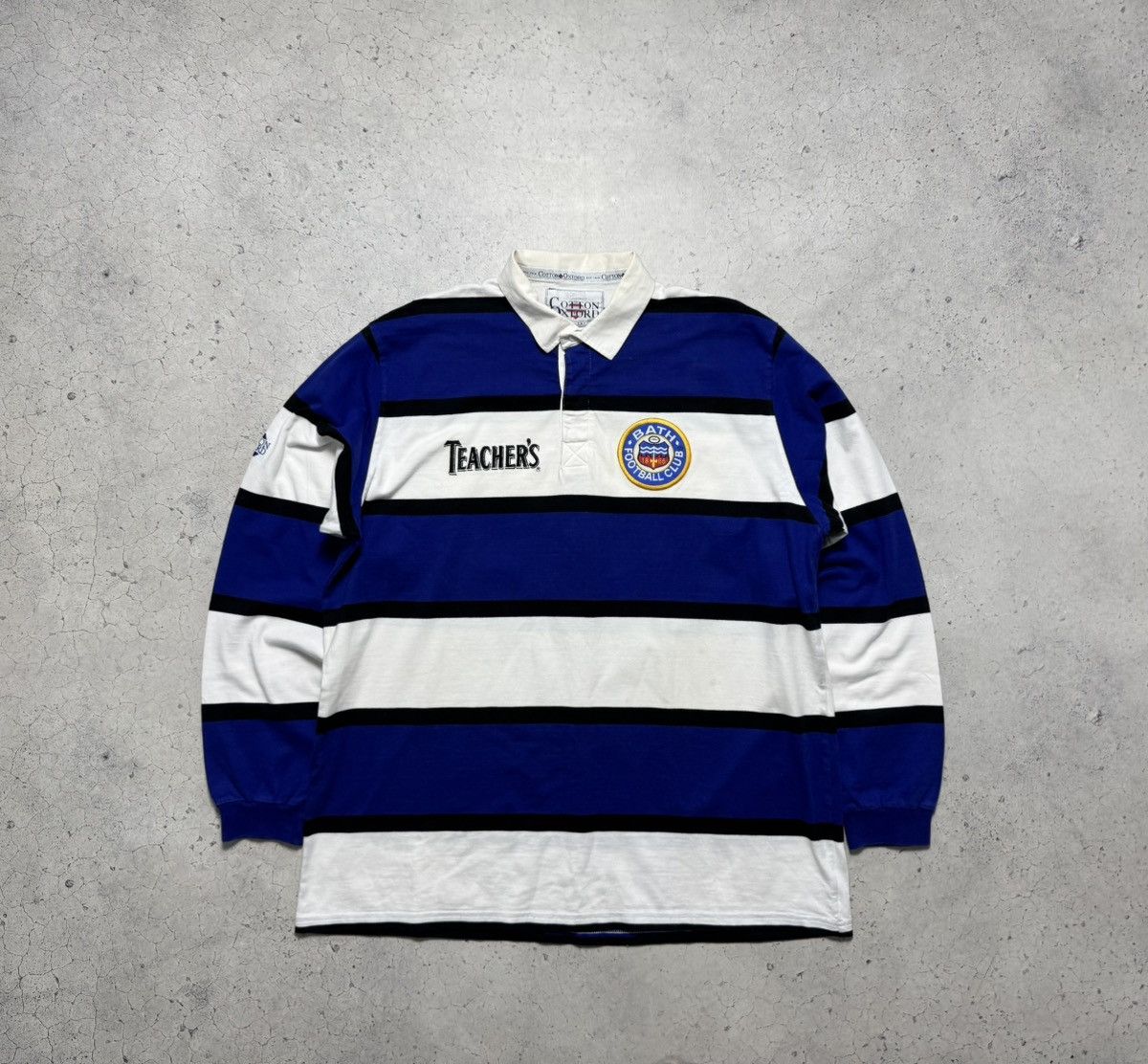 Vintage Cotton Oxford Bath 1994/1995 Rugby Sweatshirt Jersey Striped Size US XXL / EU 58 / 5 - 1 Thumbnail