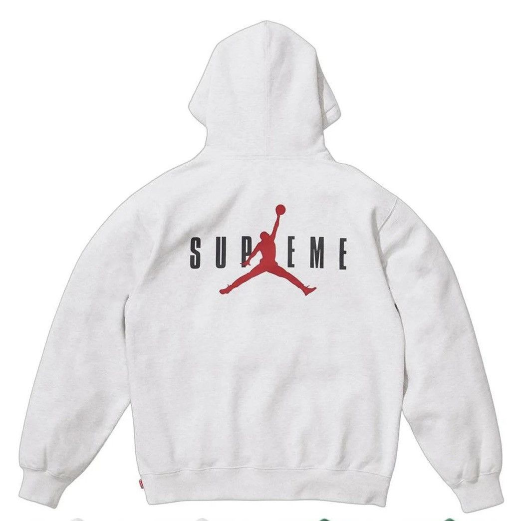Supreme Jordan Hooded Sweatshirt Ash Grey - Tops