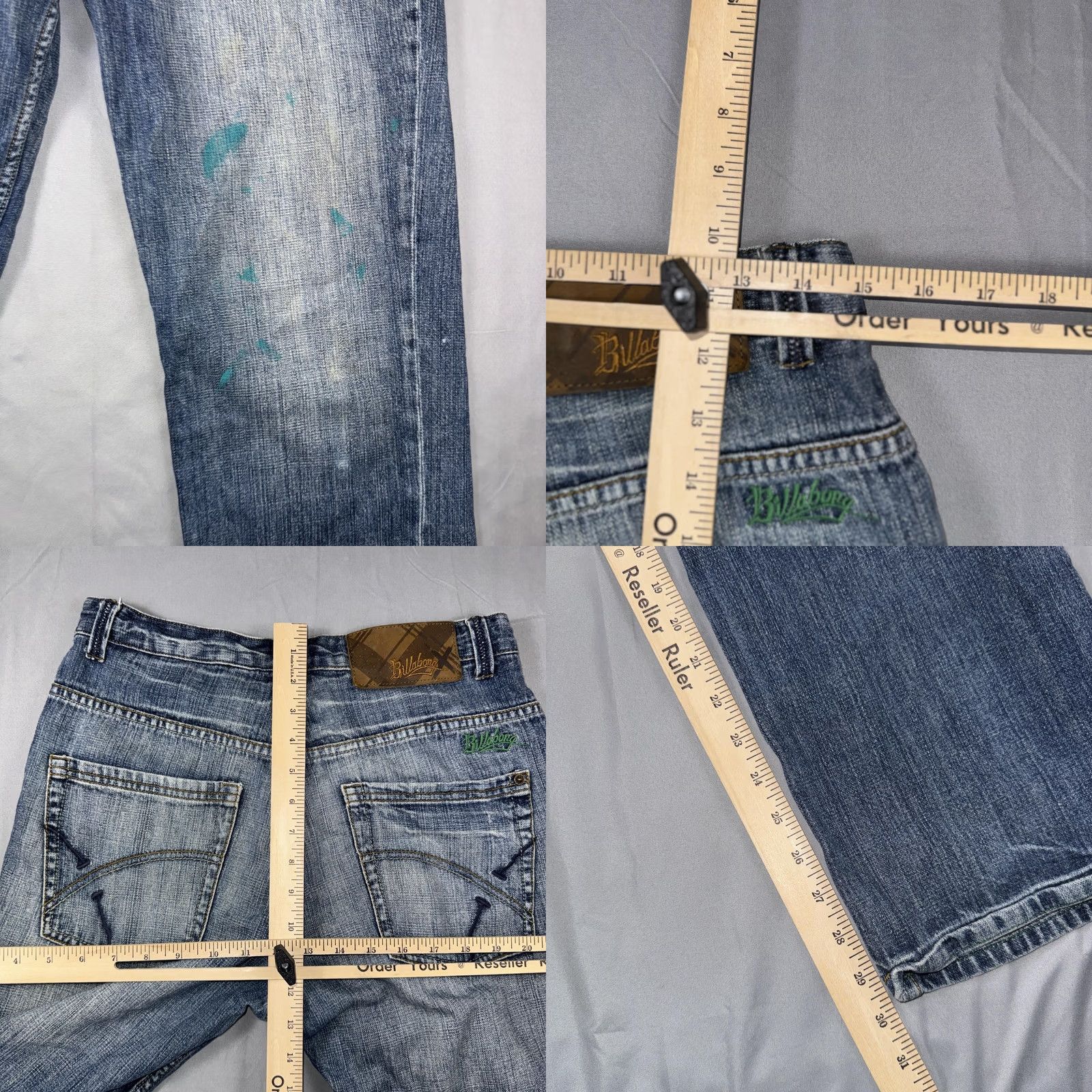 Billabong Billabong Exhaust Jeans Men's 31x30 Blue Medium Wash Relaxed Fit Denim Pants Jeans Straight Pockets Logo Size US 31 - 8 Thumbnail
