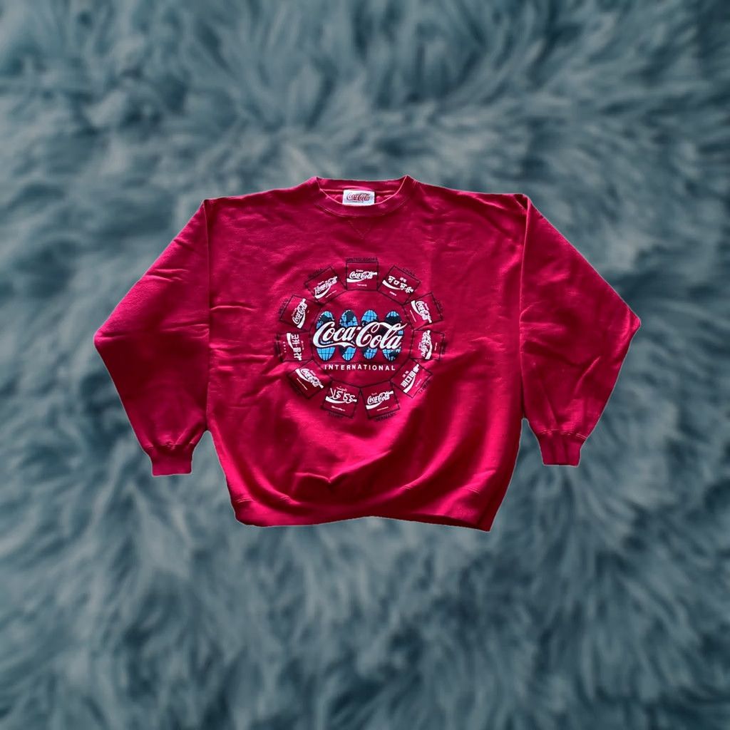 Vintage VINTAGE Coca Cola Sweatshirt Men Size Large Red 90s Crewneck Coke Promotional Size US L / EU 52-54 / 3 - 1 Thumbnail
