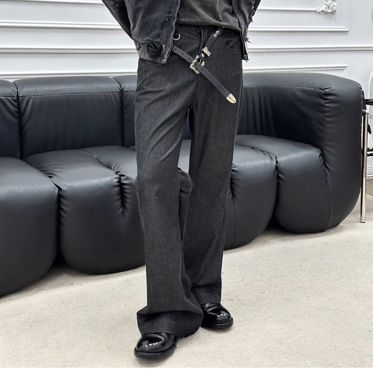 Japanese Brand × Vintage Streetwear Straight Loose Suit Pants Size US 31 - 2 Thumbnail