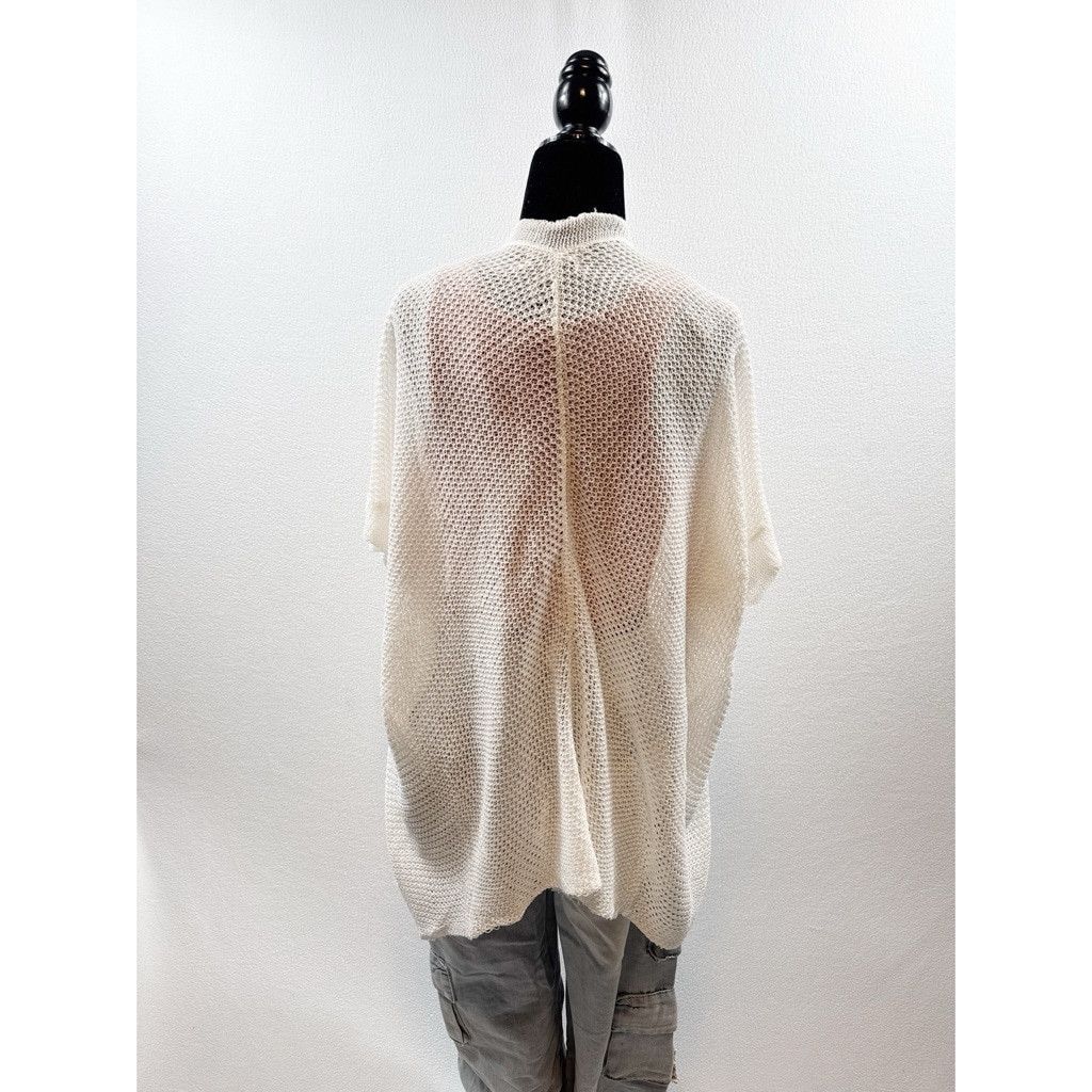 Unknown London NWOT POL Open Knit Cotton Cardigan – White Size Small Size S / US 4 / IT 40 - 2 Thumbnail