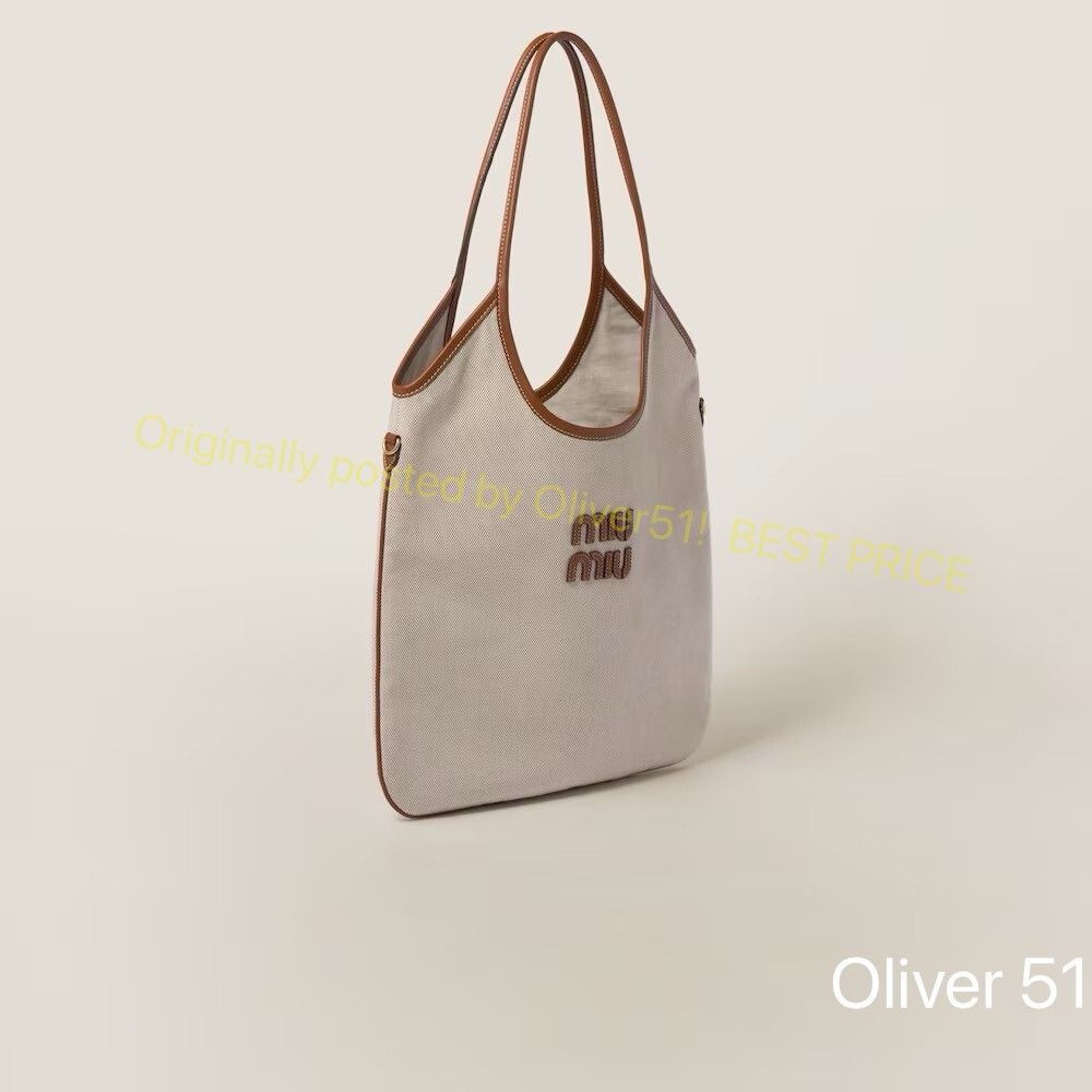 Miu Miu Miu Miu IVY Canvas Tote LLLL22/2609 Size ONE SIZE - 2 Thumbnail