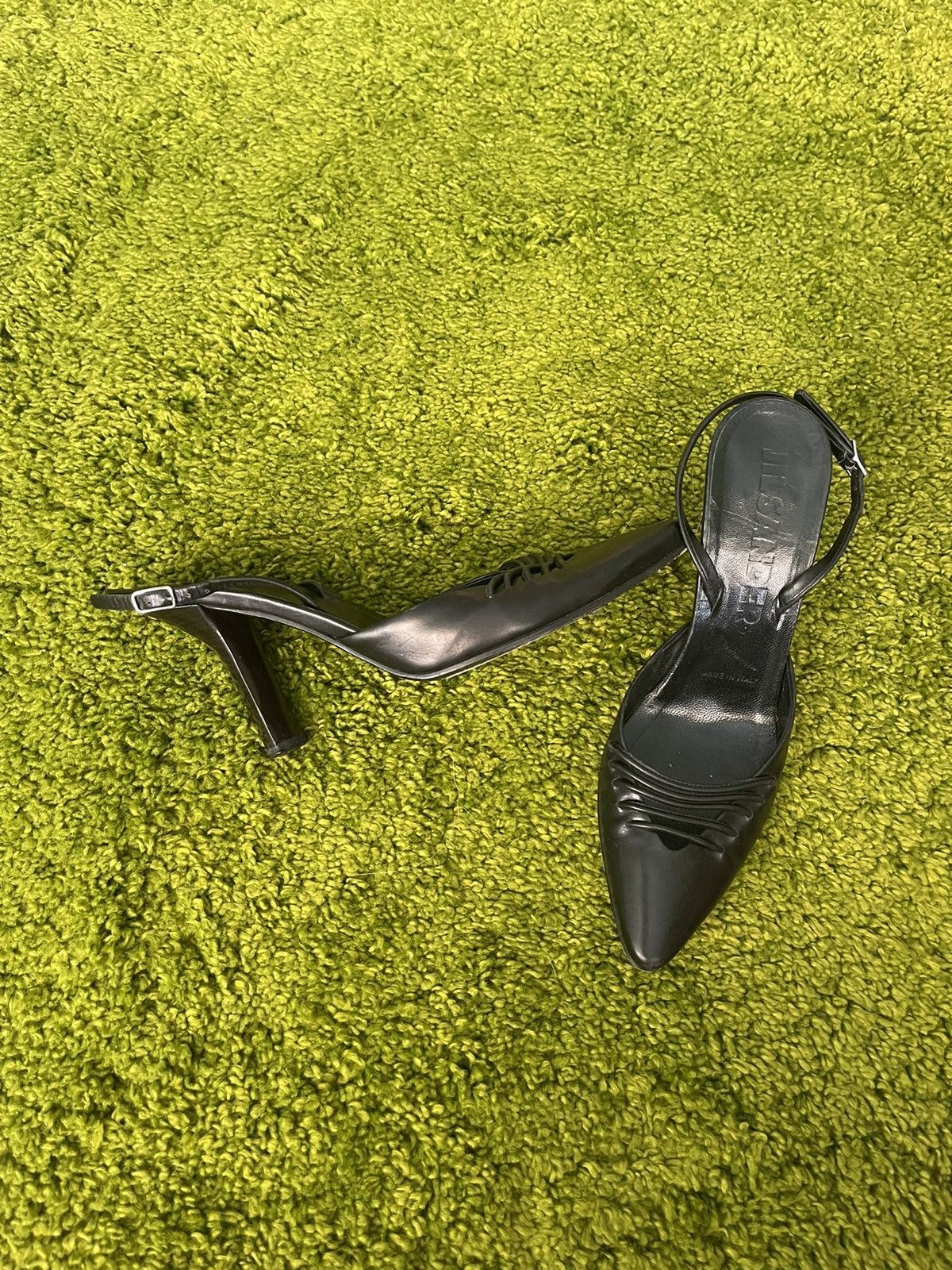 Designer × Jil Sander Jil Sander avant garde lace up leather heels Size US 6.5 / IT 36.5 - 1 Thumbnail