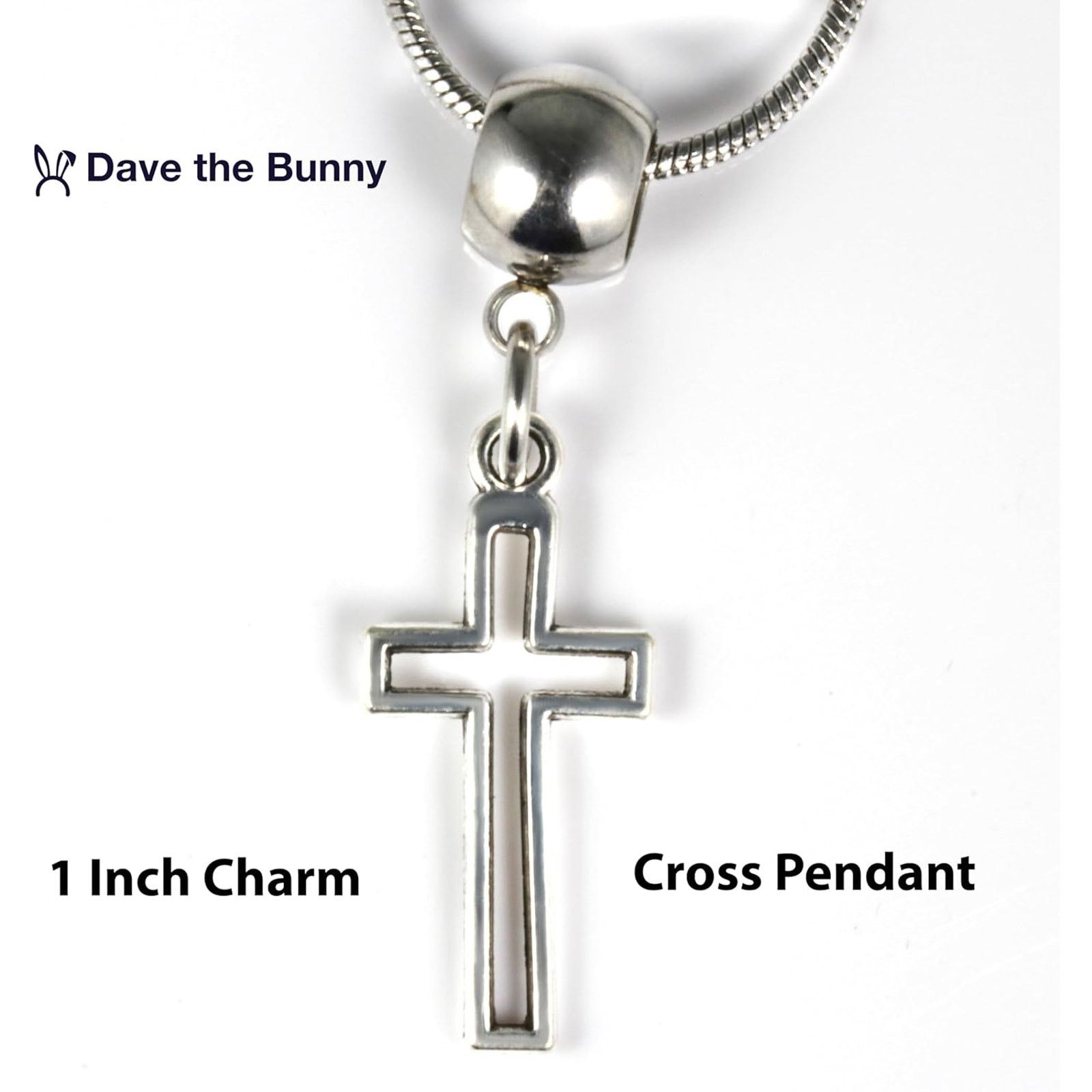 & Other Stories Cross Necklace - Christian Religious Stainless Steel Chain Size ONE SIZE - 2 Thumbnail