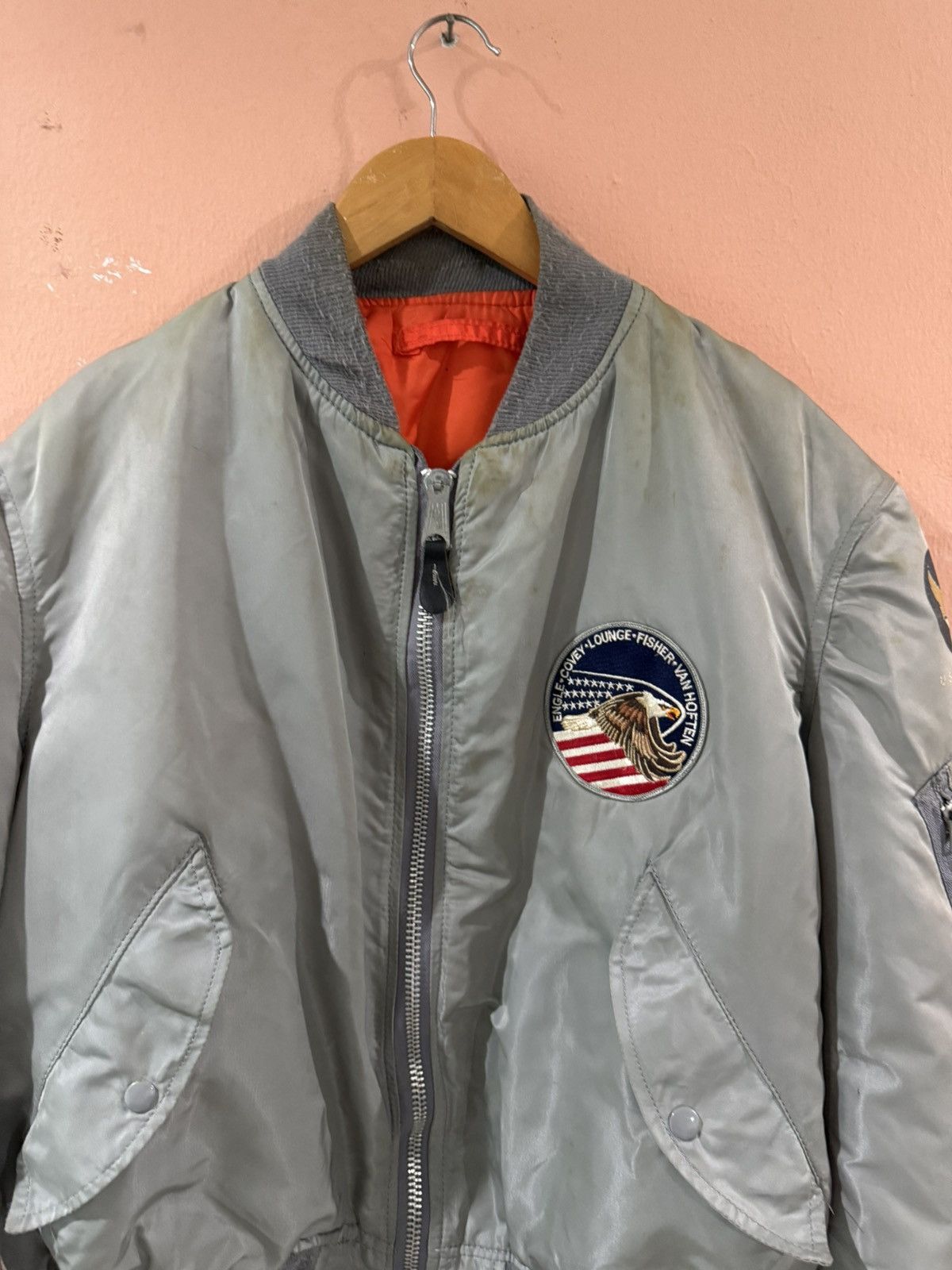 Alpha Industries × Vintage 🇺🇸 Vintage Alpha Industries Flyers Jacket Bomber Size US XL / EU 56 / 4 - 4 Thumbnail