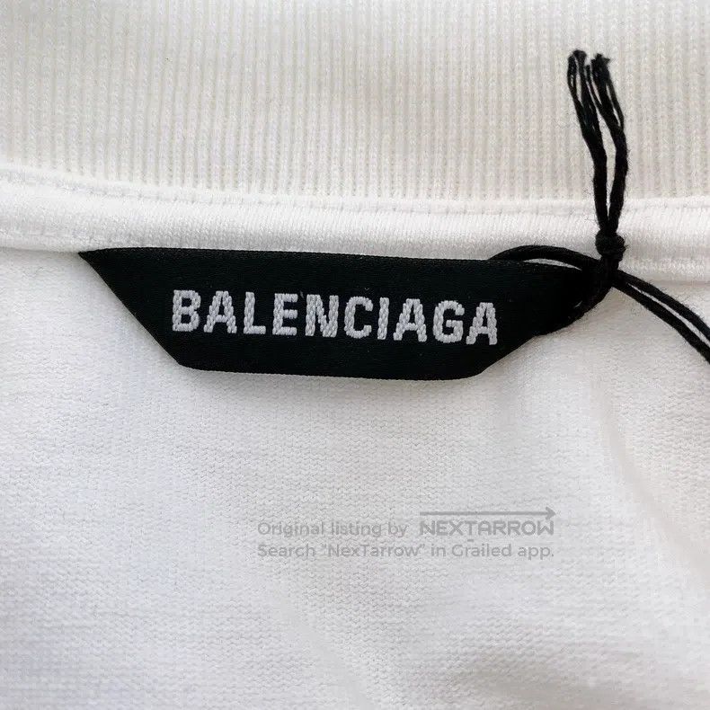 Balenciaga Balenciaga White Letter Long Sleeve T-Shirt Size US M / EU 48-50 / 2 - 7 Thumbnail