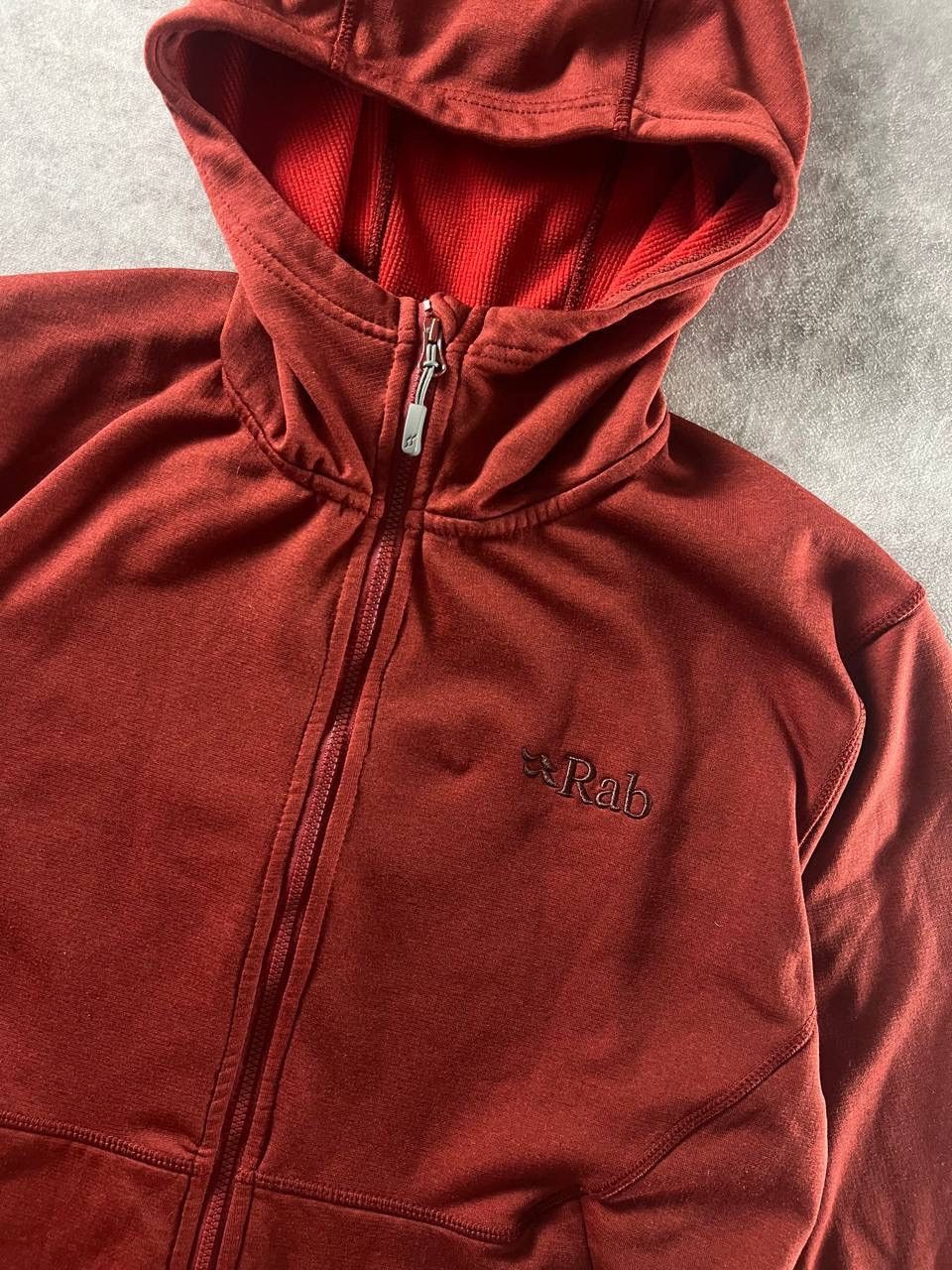 Rab Rab Fleece Hoodie Men’s M – Rust Red Outdoor Midlayer Jacket Size US M / EU 48-50 / 2 - 2 Thumbnail