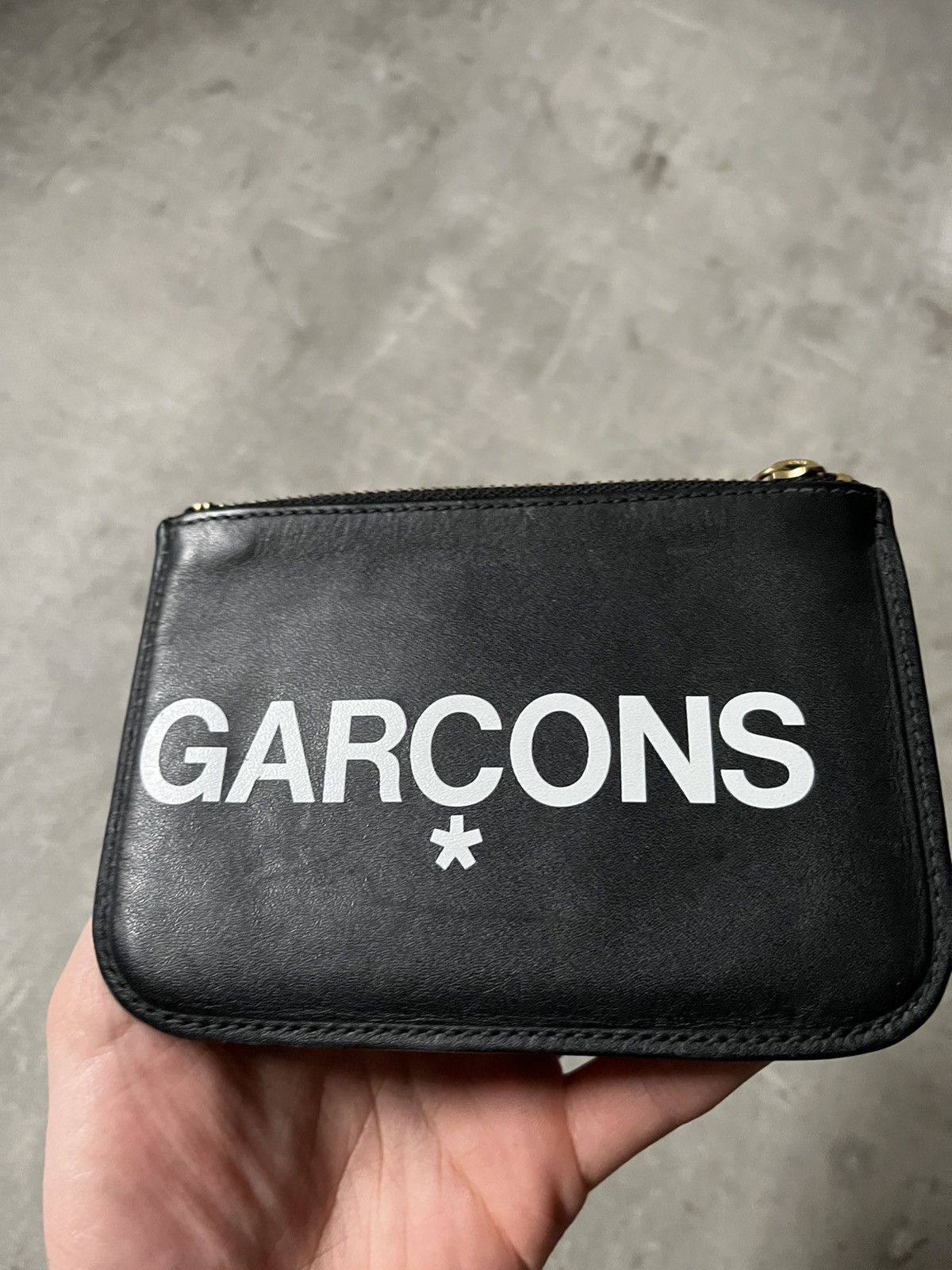 Comme des Garcons Comme des Garcons black leather wallet big logo Size ONE SIZE - 3 Thumbnail