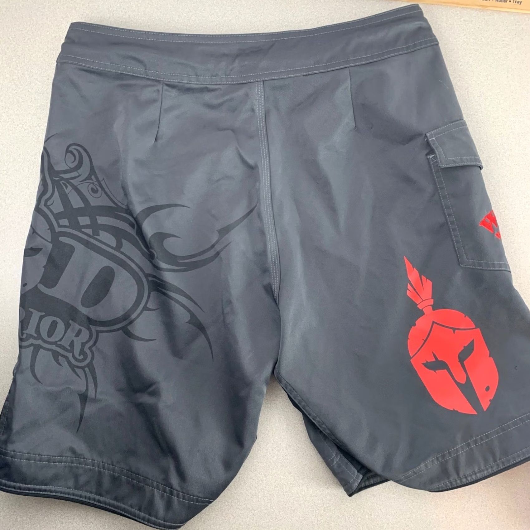 Vintage WOD Warrior Training Shorts Mens 34 Grey Spartan MMA CrossFit Athletic Cargo Size US 34 / EU 50 - 5 Thumbnail