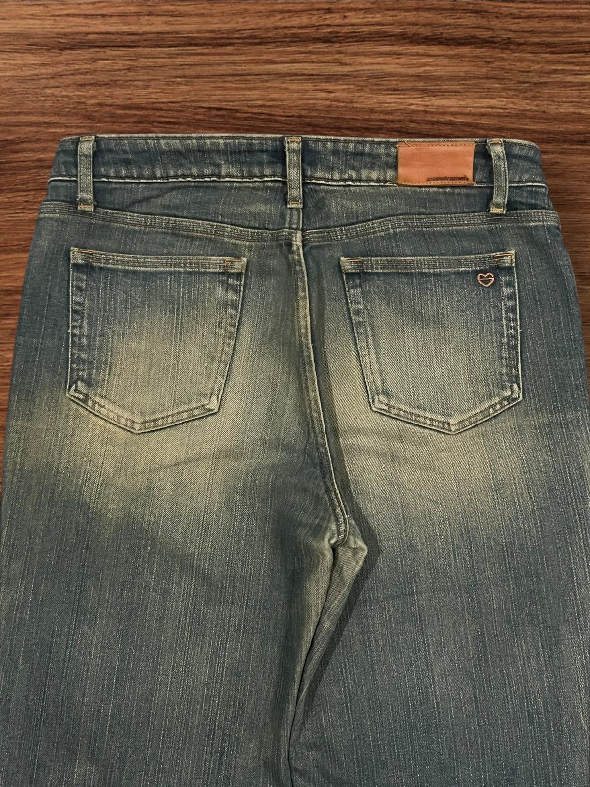 Hysteric Glamour Vintage Y2K Grunge Sweet Camel Rusty Mud Washed Flare Jeans Size US 29 - 6 Thumbnail