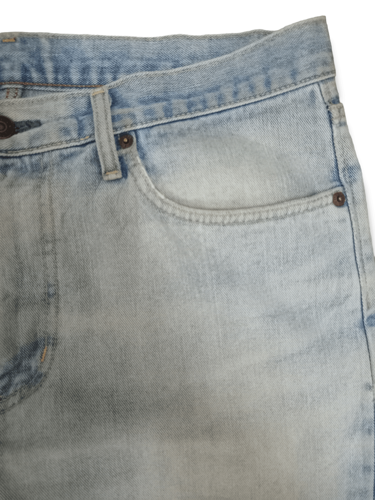 Edwin × Japanese Brand Vintage Japanese Edwin Blue Wash Distressed Loose Jeans Size US 35 - 5 Thumbnail