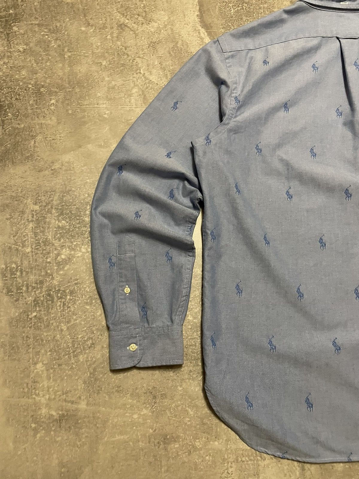 Polo Ralph Lauren Vintage Polo Ralph Lauren Monogram Pony Logo Shirt Button Up Size US XL / EU 56 / 4 - 15 Thumbnail