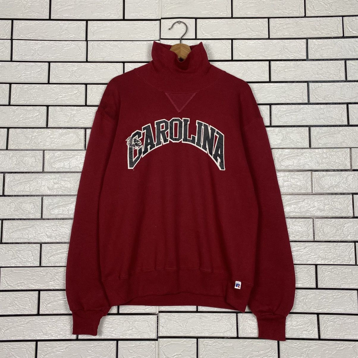 Japanese Brand Russell Athletic Carolina Big Logo Embroider Shawl Collar Size US M / EU 48-50 / 2 - 2 Thumbnail