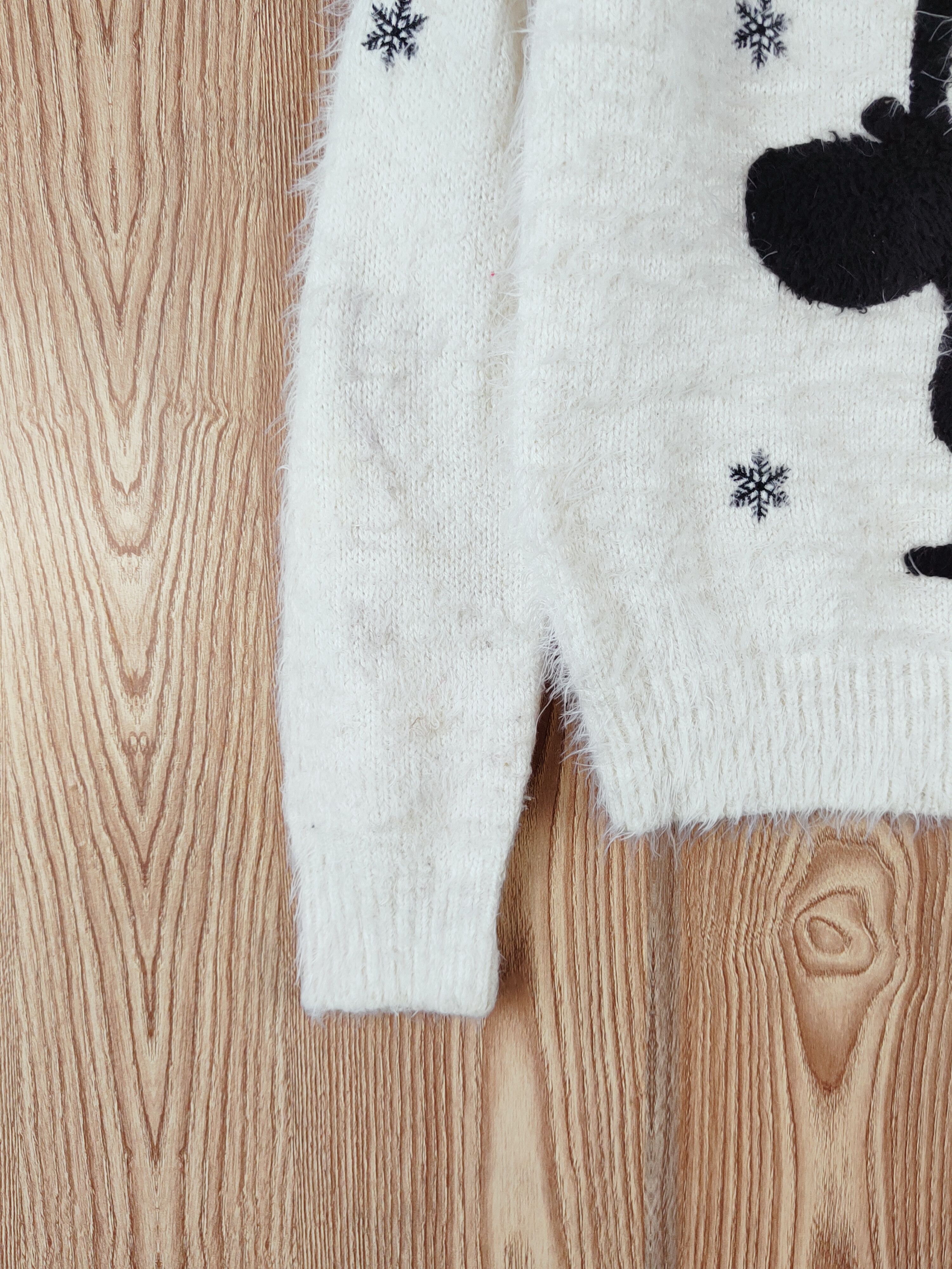 Japanese Brand Japan christmas deer Shag Shaggy Fur Mohair Knitwear #W767 Size M / US 6-8 / IT 42-44 - 4 Thumbnail