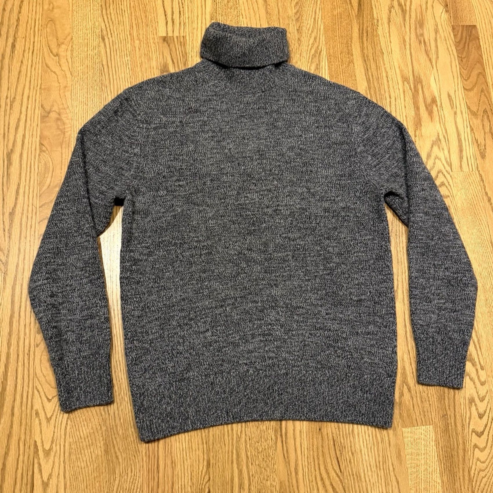 Vintage Naked Cashmere Turtleneck Sweater Men’s M Pullover Gray Melange N20945 Size US M / EU 48-50 / 2 - 2 Thumbnail