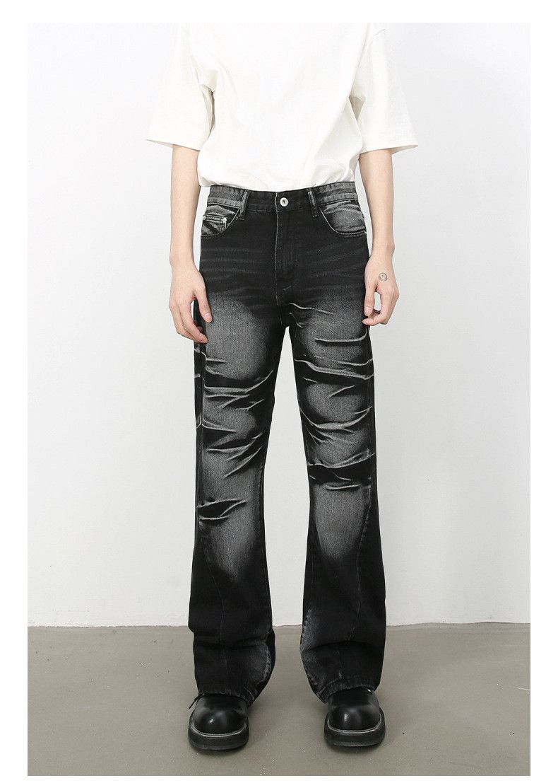 Japanese Brand × Jean Men's retro washed high street loose straight bootcut jeans Size US 32 / EU 48 - 1 Thumbnail