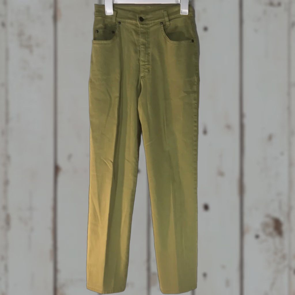 Vintage VINTAGE Geiger Women's Jeans Straight Fit High Rise Cotton Spandex 4 Green Denim Austria Size 27" / US 4 / IT 40 - 1 Thumbnail