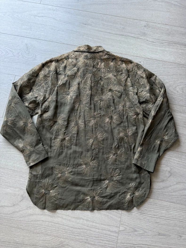 Dries Van Noten Dries van Noten Gold Embroidered Cotton Shirt Size US M / EU 48-50 / 2 - 9 Thumbnail