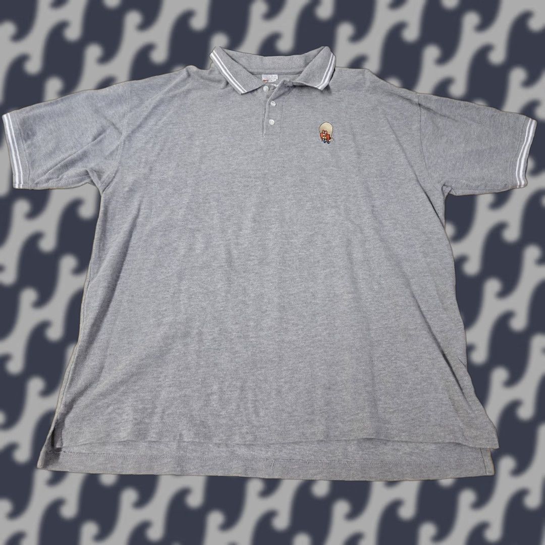 Vintage Warner Bros Studio Store Polo Shirt Mens 2XL Gray Yosamite Sam Embroidered Cotton Polo Shirt Size US XXL / EU 58 / 5 - 1 Thumbnail
