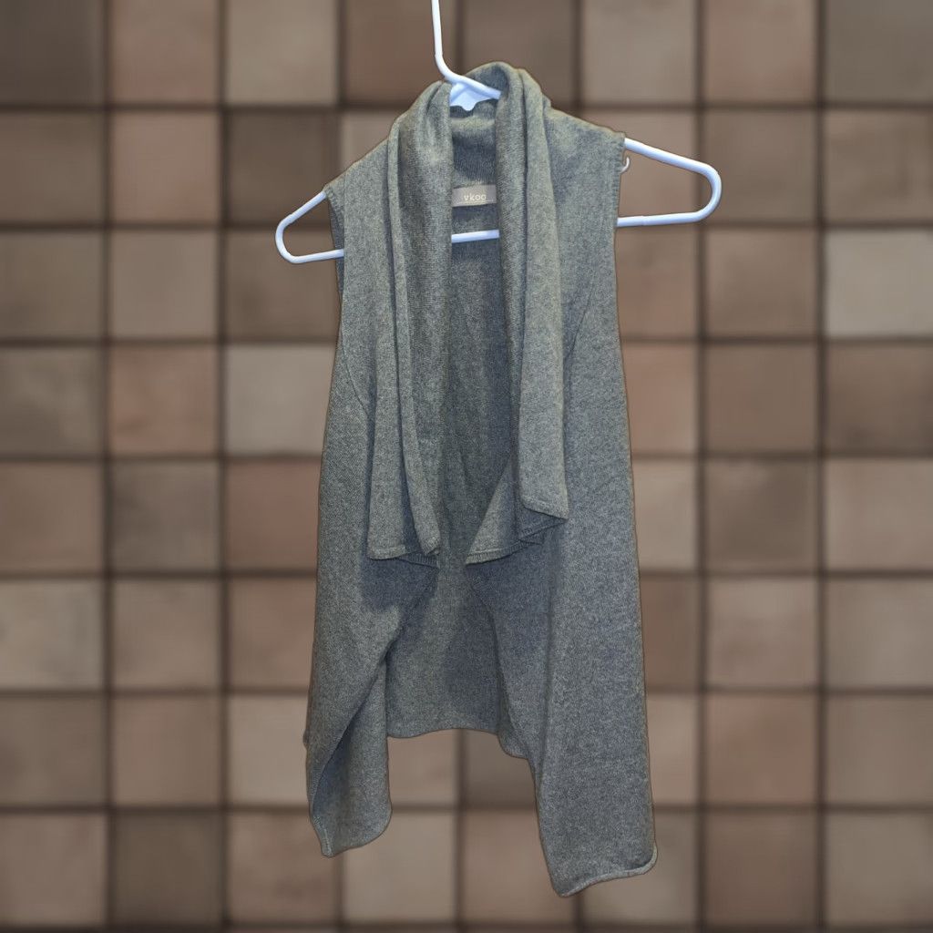 Vintage VINTAGE VKOO Women's Sweater Vest - Grain Cashmere Knit Sleeveless Gray 100% Casual Bohemian Size Small Size S / US 4 / IT 40 - 1 Thumbnail