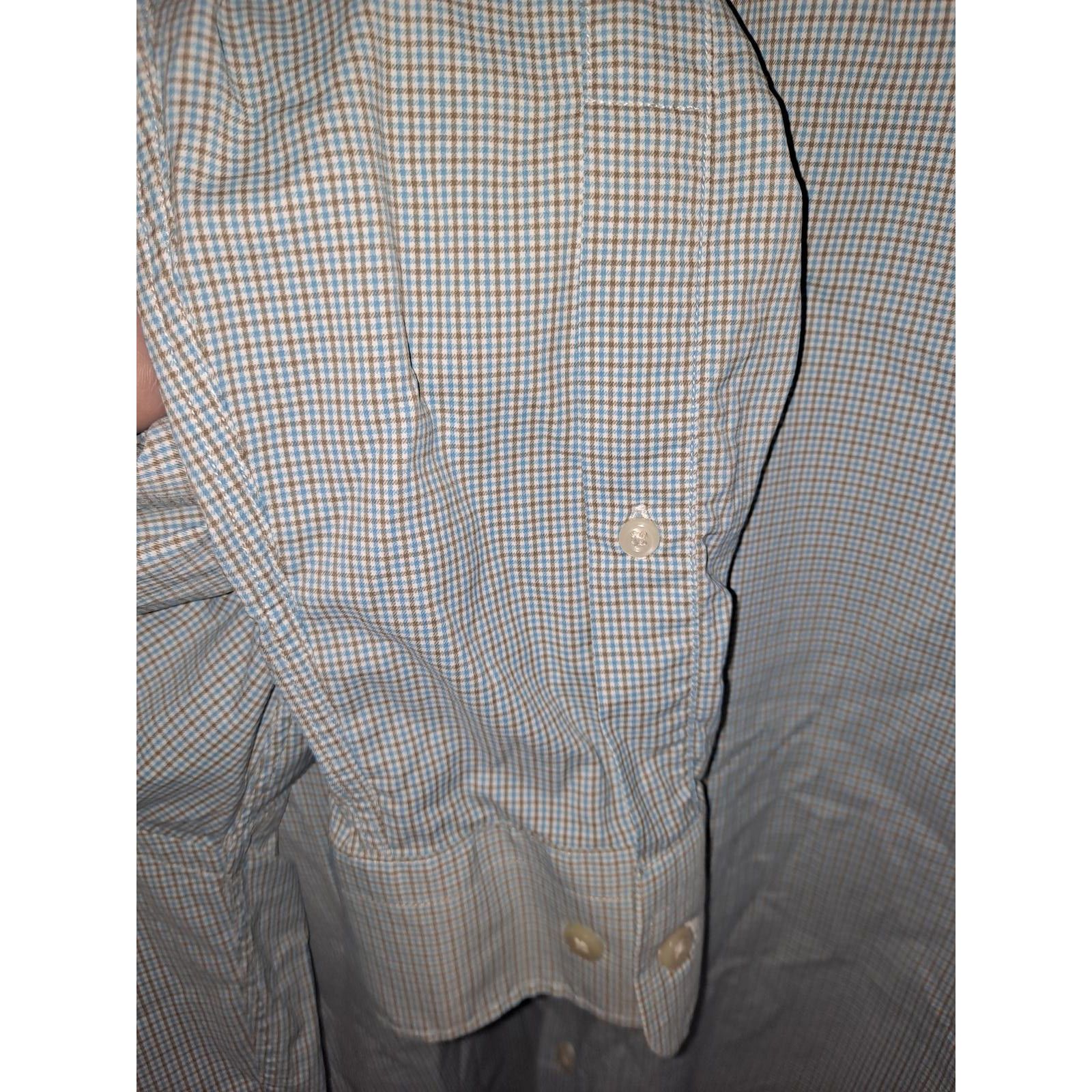 Peter Millar Peter Millar Crown Sport Blue and Brown Button Up Shirt Size Size US XL / EU 56 / 4 - 5 Thumbnail