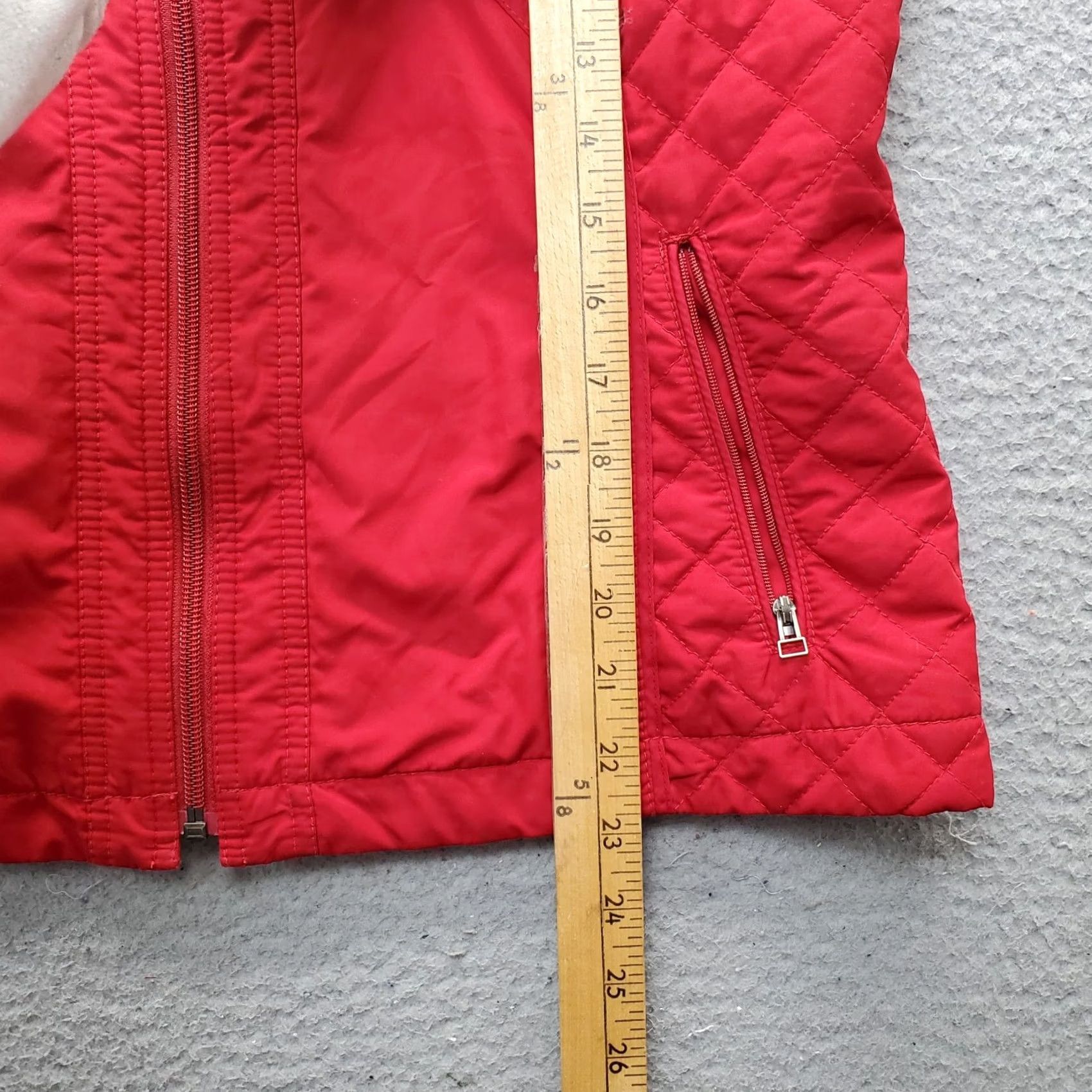 Coldwater Creek Coldwater Creek Quilted Vest Womens Medium Red Lined Pockets Sleeveless Full Zip - Cozy Fall Style Size M / US 6-8 / IT 42-44 - 7 Thumbnail