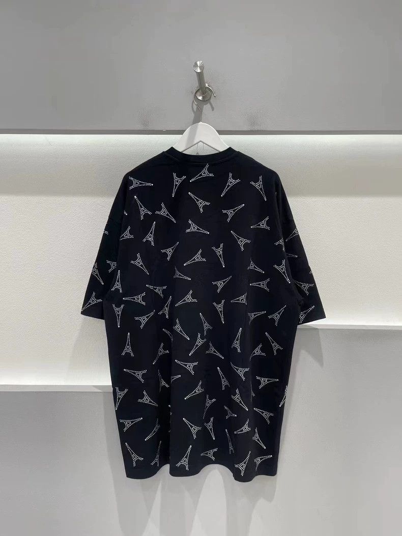 Balenciaga Balenciaga Eiffel Tower rhinestone short sleeve 2502-Nextar Size US S / EU 44-46 / 1 - 2 Thumbnail