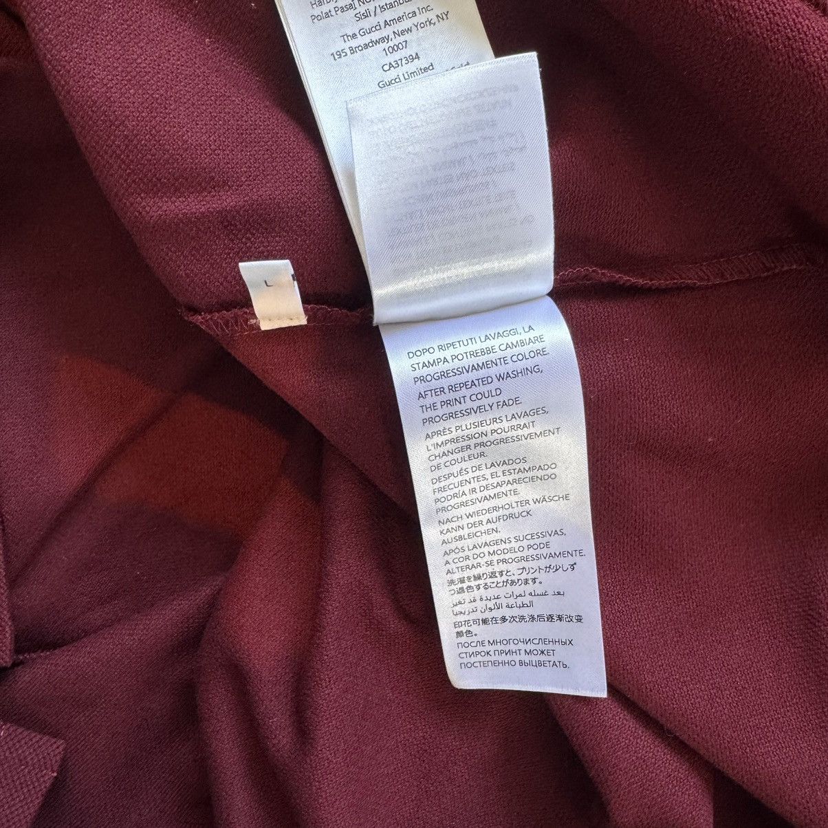 Gucci Gucci Collar Logo Polo Burgundy Size US L / EU 52-54 / 3 - 11 Thumbnail