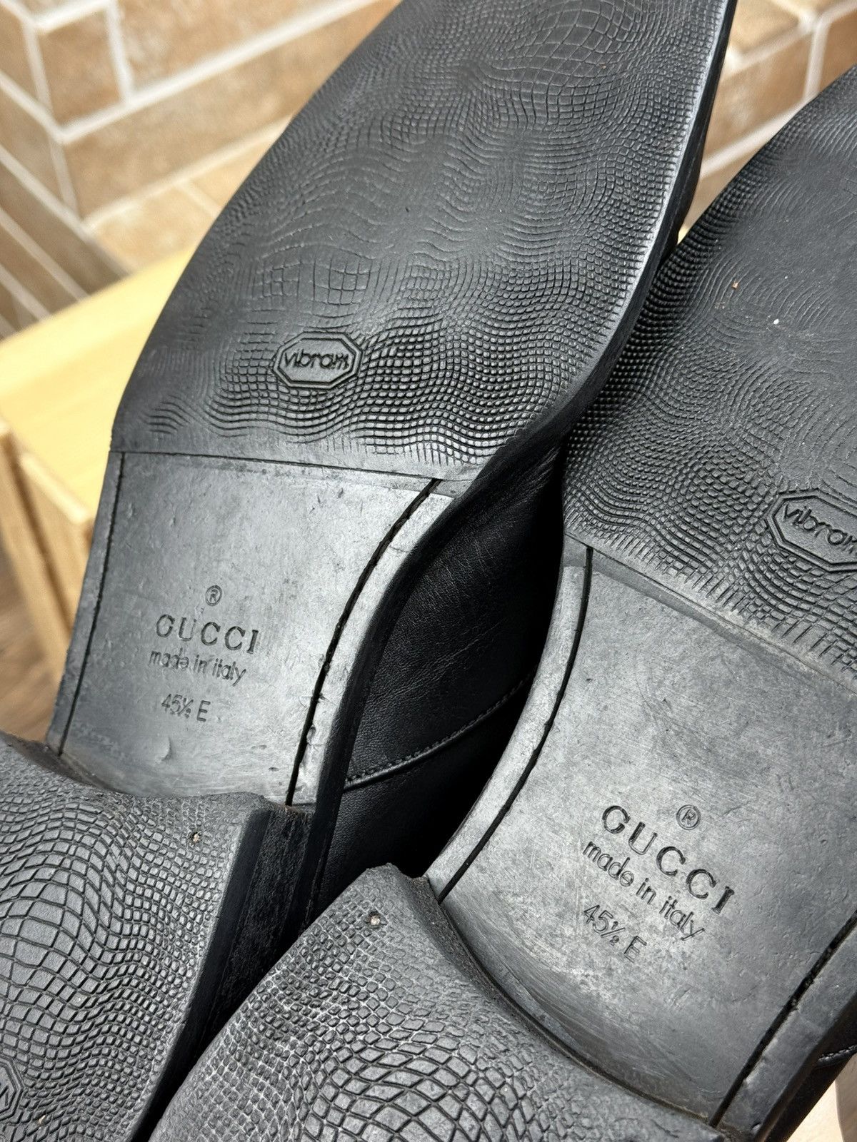 Gucci Gucci Black Leather Oxford Shoes Size US 12.5 / EU 45-46 - 15 Thumbnail