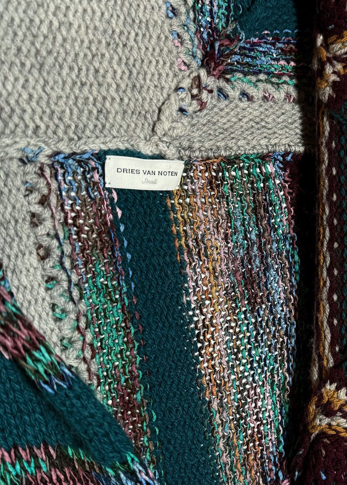 Dries Van Noten Dries Van Noten FW08 Runway Grey Multicolour Wrap Knit Vest Size S / US 4 / IT 40 - 4 Thumbnail
