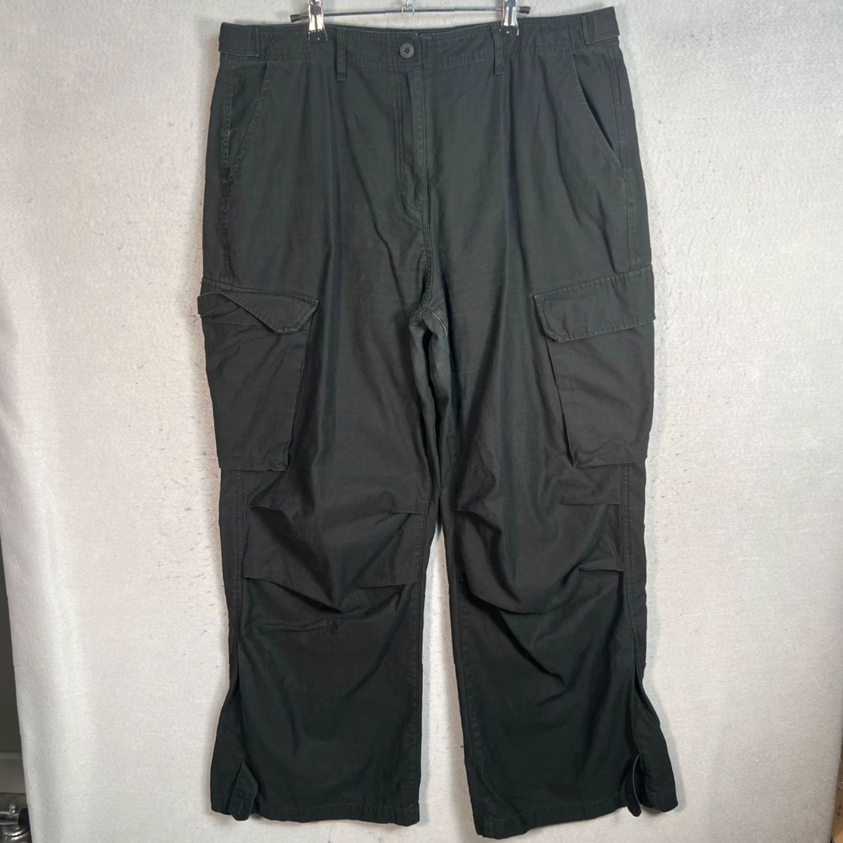 Kith Kith Mens Pants Cargo Wide Leg Size 32 Black Cotton Blend Size US 32 / EU 48 - 2 Thumbnail