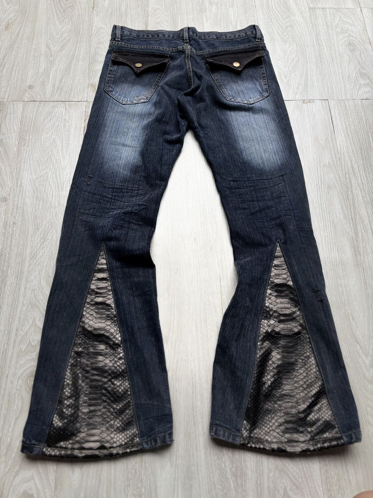 Japanese Brand Vg lace up flare jeans Size US 29 - 4 Thumbnail