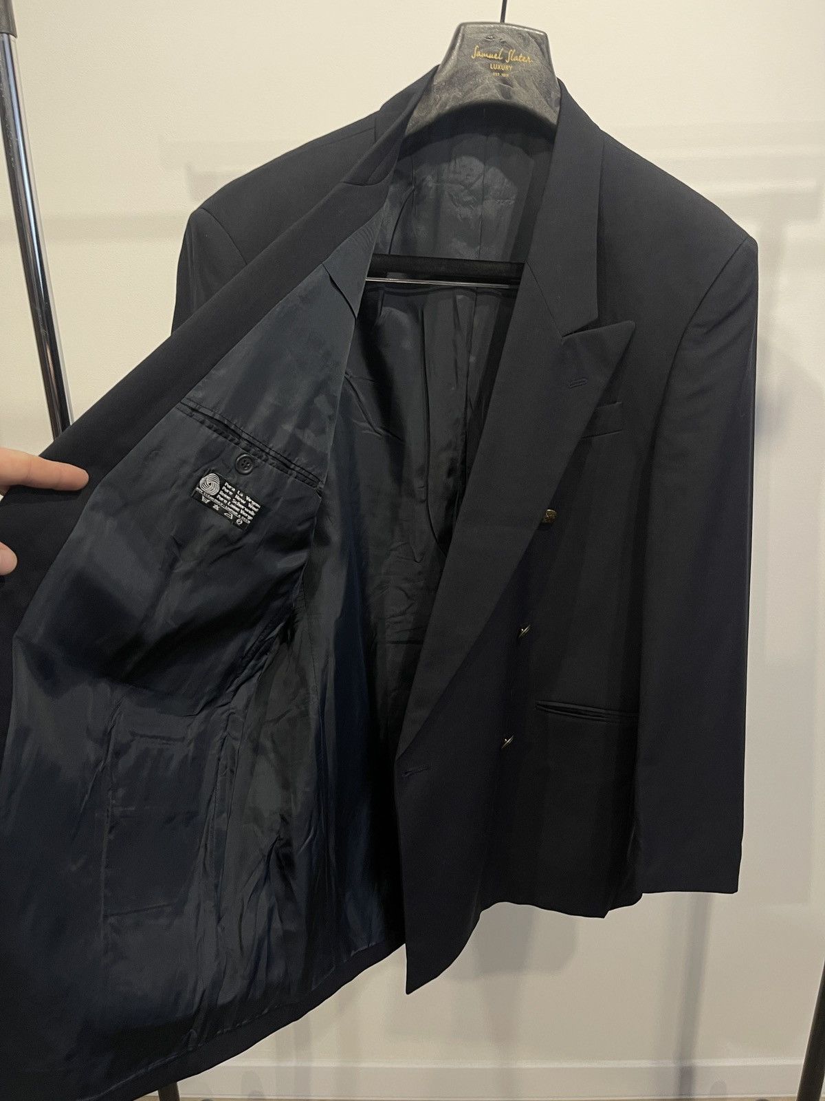 Vintage Vintage double-breasted jacket blazer carlo manzoni 50 Size 40R - 5 Thumbnail