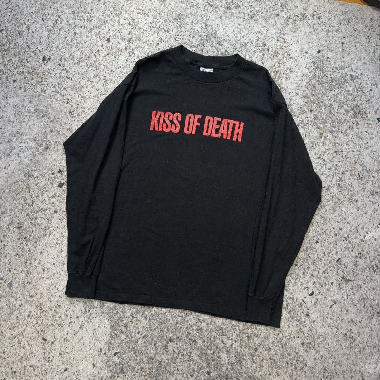 Vintage Kiss Of Death Oversized Longsleeve ERD Grunge Size US XL / EU 56 / 4 - 5 Thumbnail