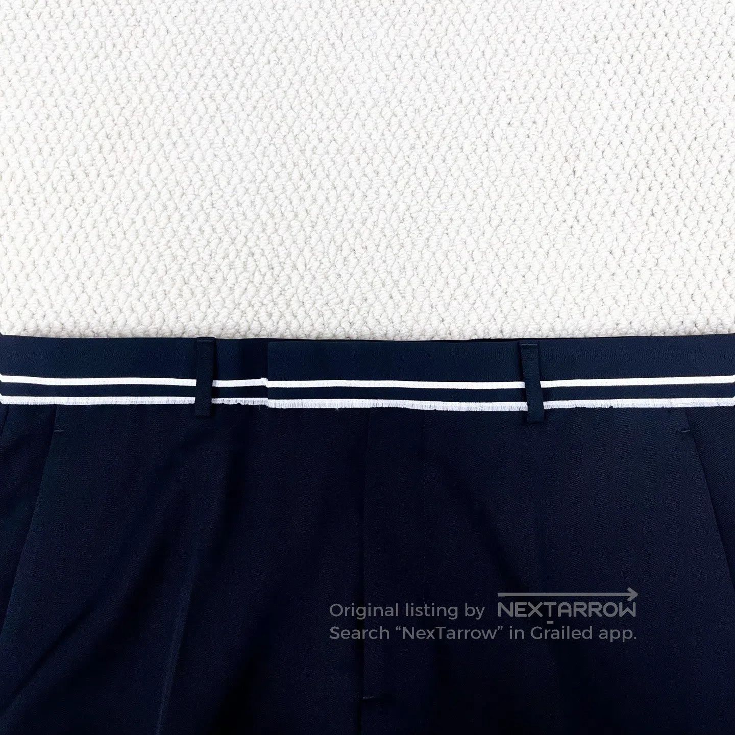 Dior Dior Sweatpants with small fringed striped silk wool blend Size US 34 / EU 50 - 4 Thumbnail