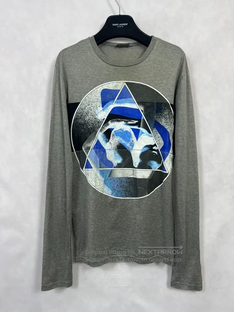Dior Dior Triangle Art Printed Grey Long Sleeve T-shirt Size US XS / EU 42 / 0 - 1 Thumbnail