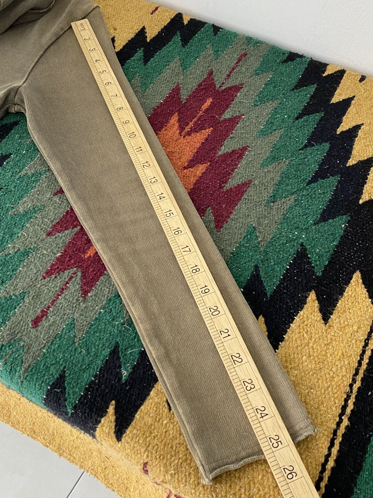 Japanese Brand No ID Y2K Distressed Zip Hoodie Jacket Olive Fade Slim Fit Size US M / EU 48-50 / 2 - 6 Thumbnail