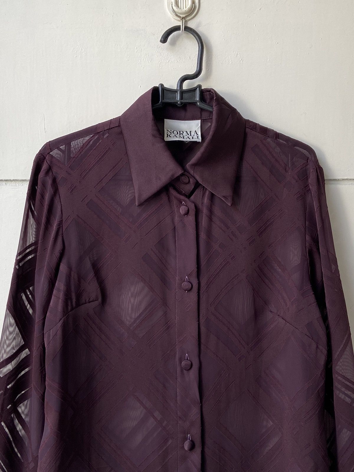 Designer NORMAL KAMALI Mesh Shirt Size US XS / EU 42 / 0 - 2 Thumbnail