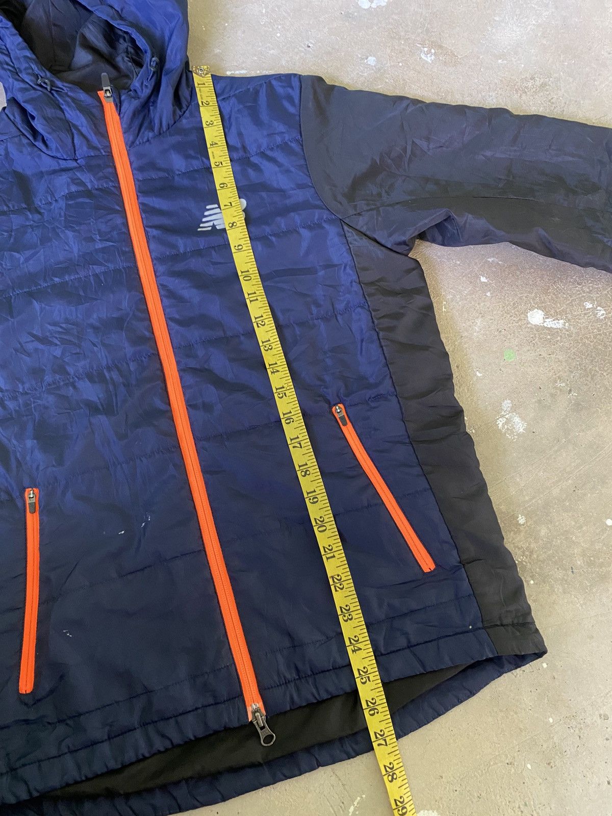 New Balance New Balance Hooded Puffer Jacket Navy Orange Size US M / EU 48-50 / 2 - 15 Thumbnail