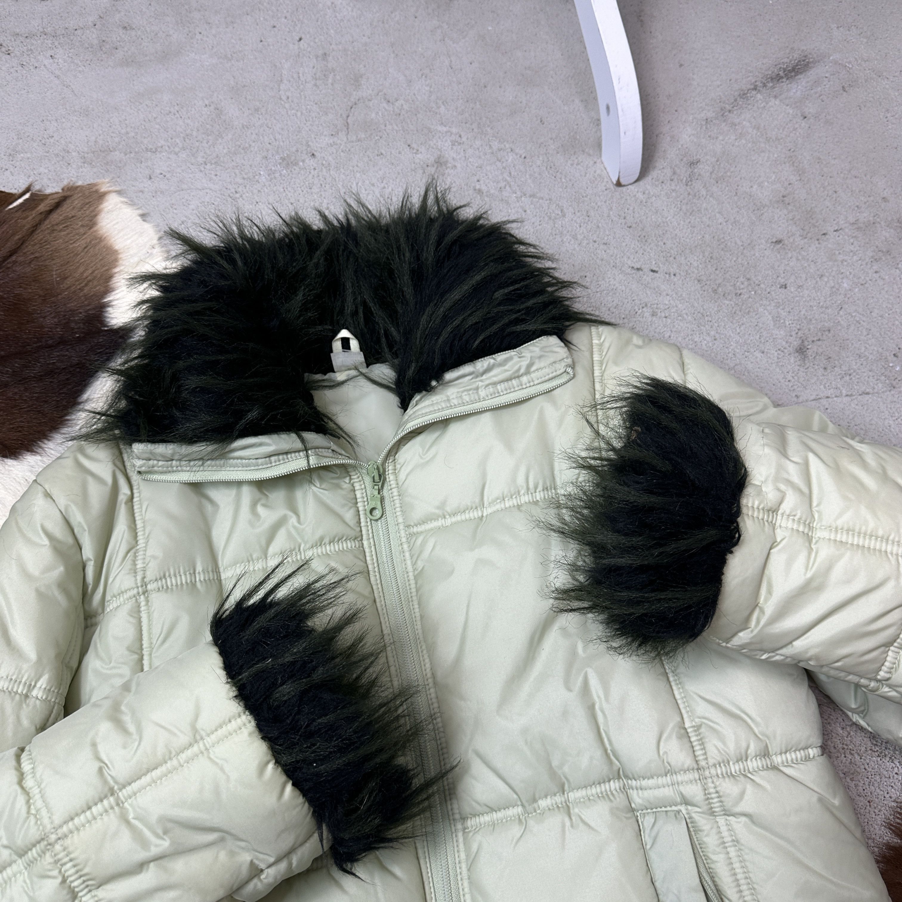 Vintage Vintage Outdoor Faux Fur Zip Up Bomber Jacket 00s Size XL / US 12-14 / IT 48-50 - 3 Thumbnail