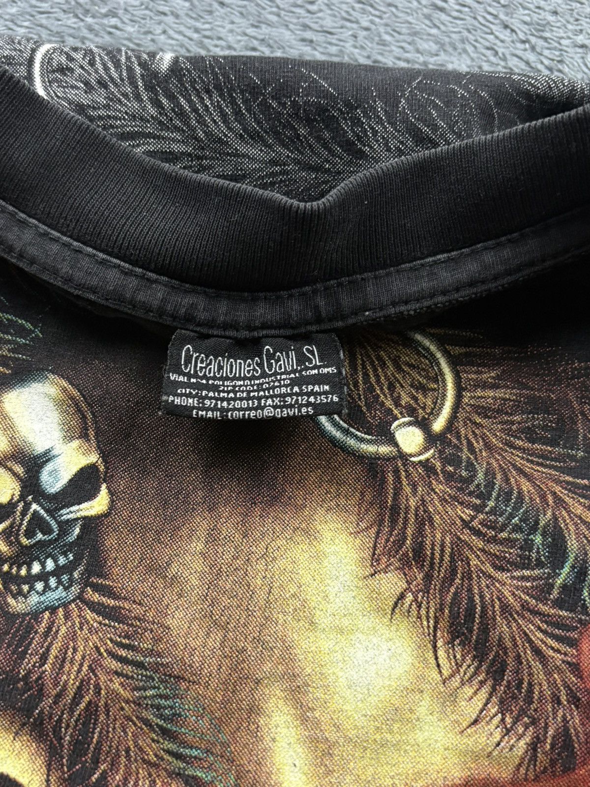 Band Tees Creaciones Gavi Big Double Side Logo Oversized T-shirt Skull Size US L / EU 52-54 / 3 - 4 Thumbnail