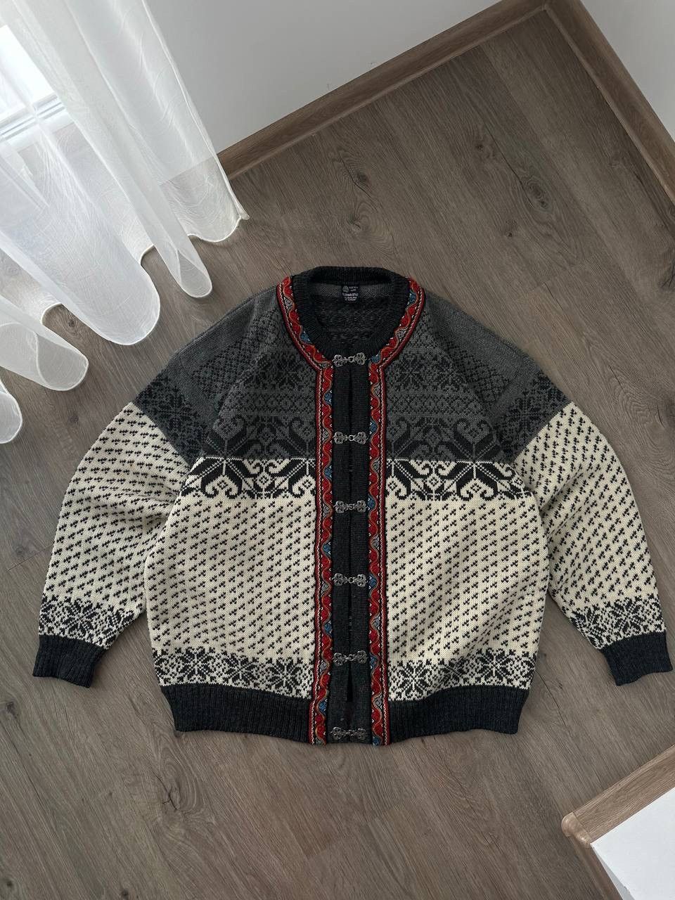 Dale Of Norway × Vintage Vintage Nordman Land 80’s Wool Cardigan Claps Sweater Size US L / EU 52-54 / 3 - 5 Thumbnail