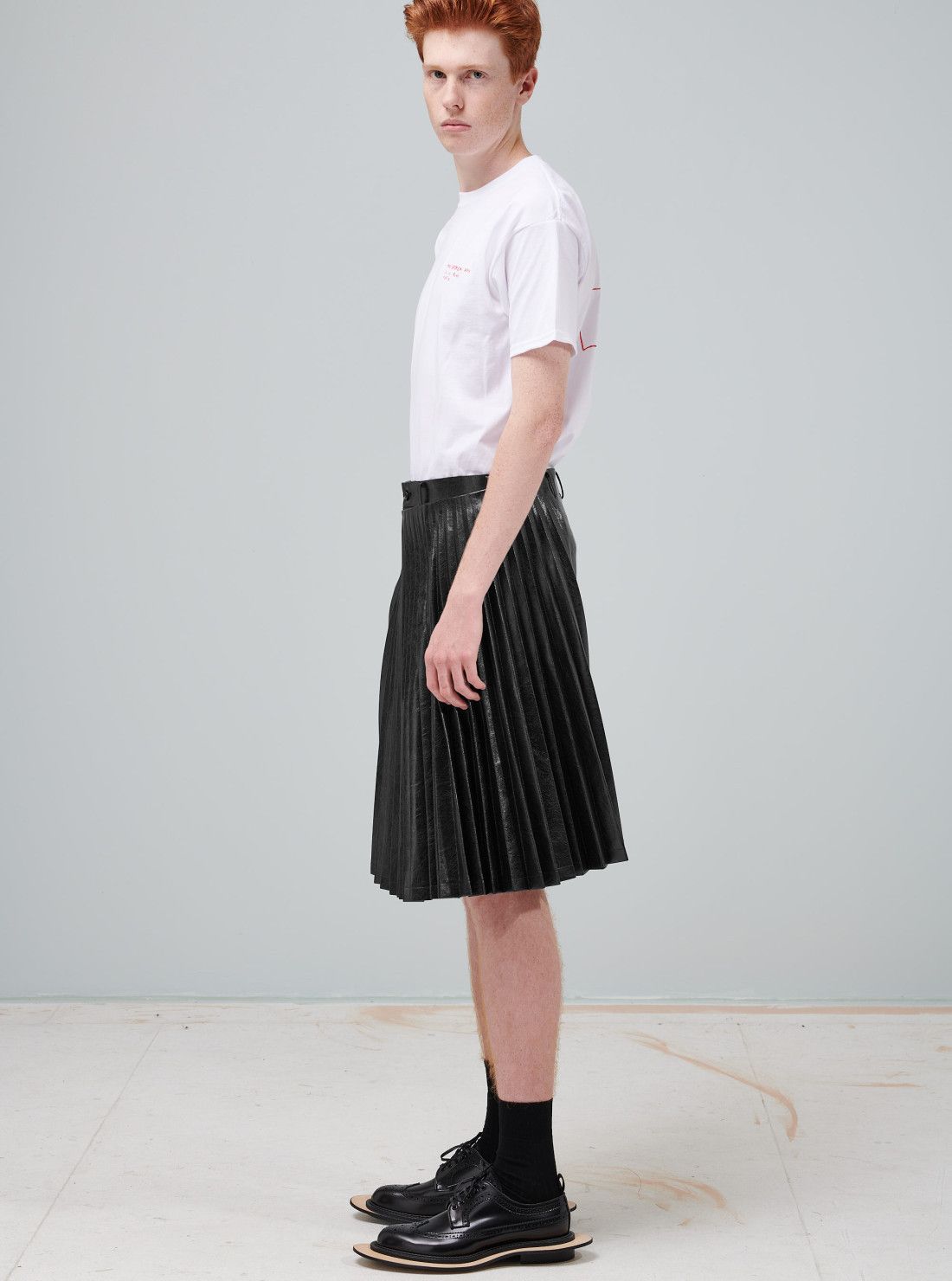 Comme des Garcons Homme Plus COMME des GARCONS Homme - Leather Wrap Pleated Short Pants Size US 30 / EU 46 - 7 Thumbnail