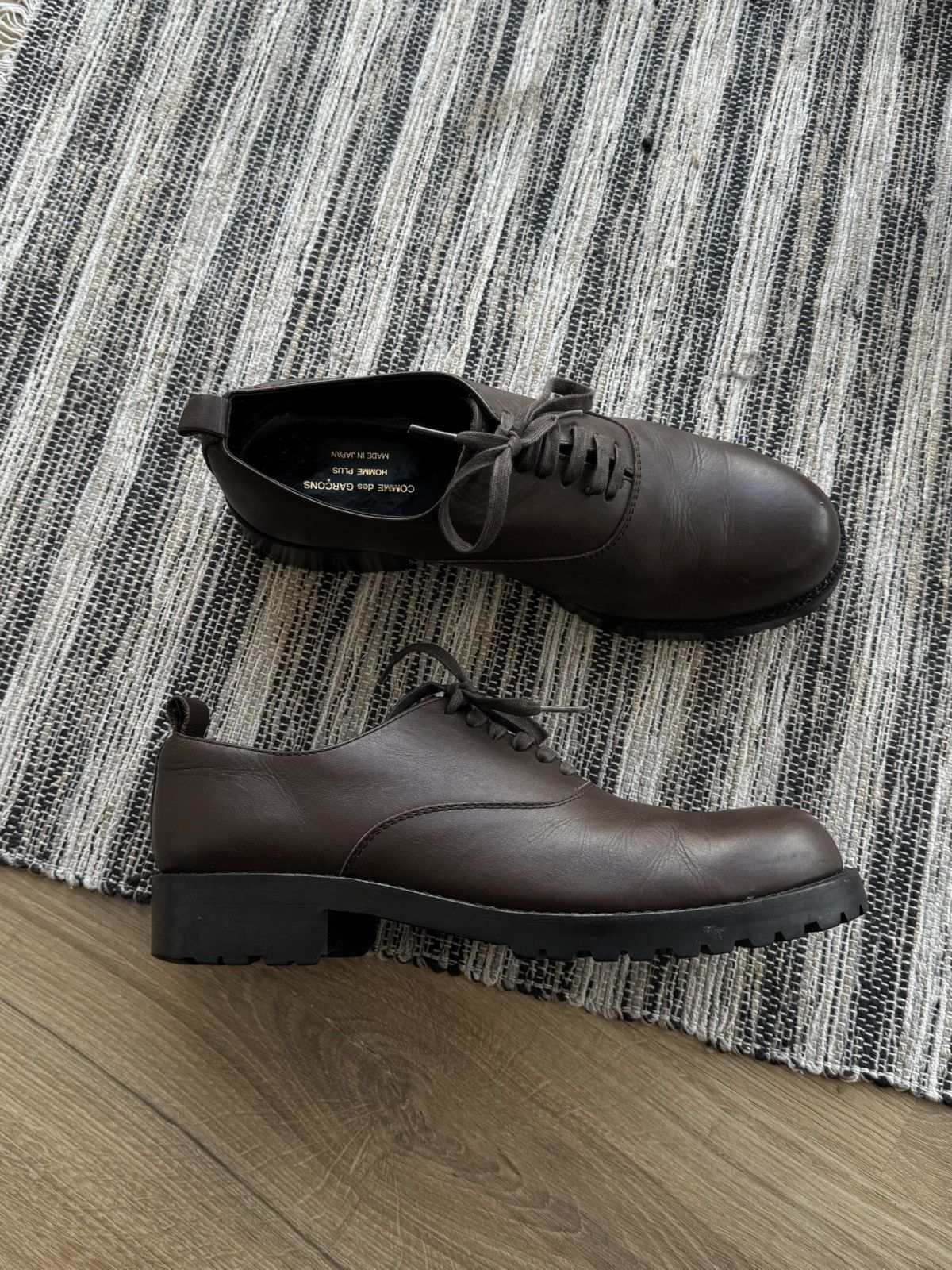 Comme des Garcons COMME des GARCONS HOMME PLUS LEATHER OXFORD LACE UP SHOES Size US 7 / EU 40 - 16 Thumbnail